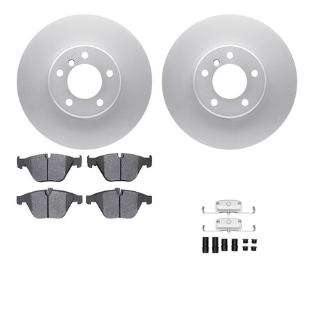 Dynamic Friction Co 4612-31032, Geospec Rotors with 5000 Euro Ceramic Brake Pads includes Hardware, Silver 4612-31032